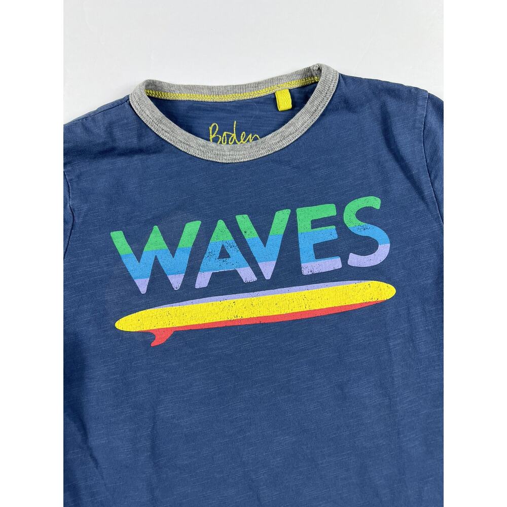 Mini Boden Waves Ringer Graphic Tee 7-8 - Picture 3 of 8